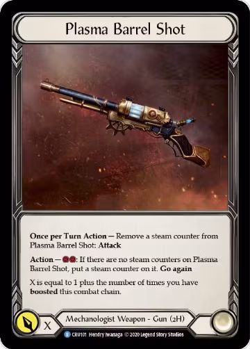 Plasma Barrel Shot (CRU101), Crucible of War — Flesh & Blood card price