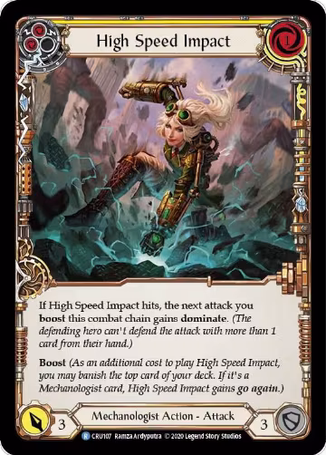 High Speed Impact (Yellow) (CRU107), Crucible of War — Flesh & Blood card price