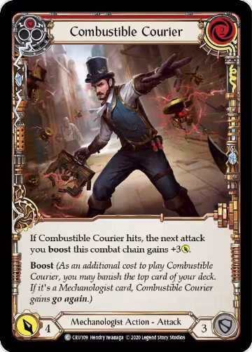 Combustible Courier (Red) (CRU109), Crucible of War — Flesh & Blood card price