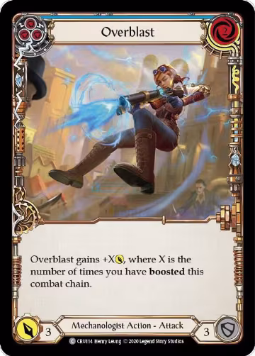 Overblast (Blue) (CRU114), Crucible of War — Flesh & Blood card price