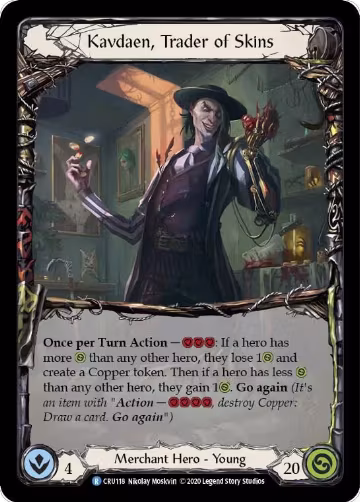 Kavdaen, Trader of Skins (CRU118), Crucible of War — Flesh & Blood card price