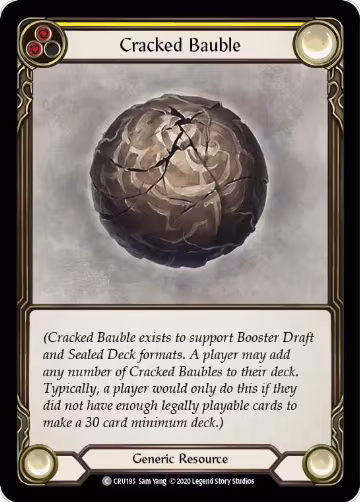 Cracked Bauble (CRU195), Crucible of War — Flesh & Blood card price