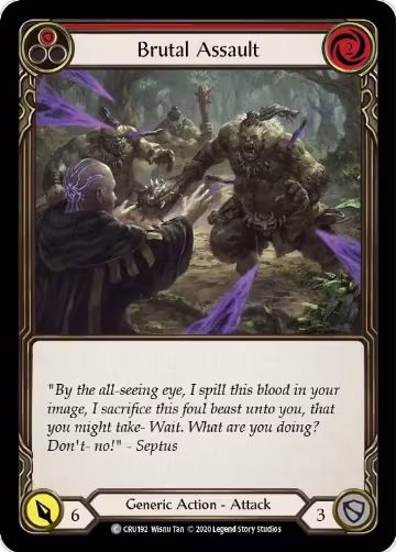 Brutal Assault (Red) (CRU192), Crucible of War — Flesh & Blood card price