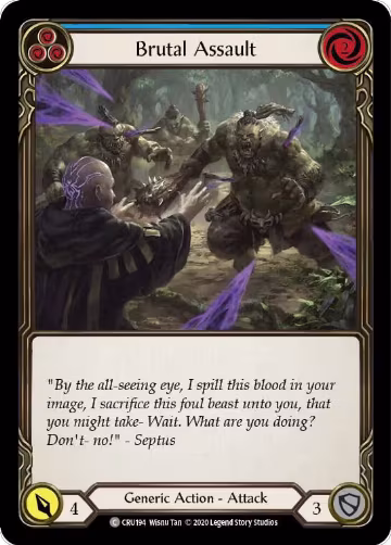 Brutal Assault (Blue) (CRU194), Crucible of War — Flesh & Blood card price