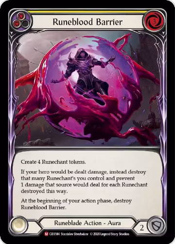 Runeblood Barrier (CRU144), Crucible of War — Flesh & Blood card price