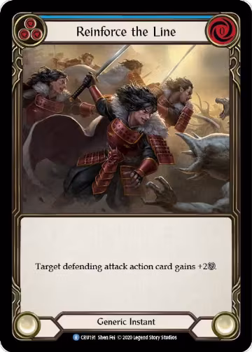 Reinforce the Line (Blue) (CRU191), Crucible of War — Flesh & Blood card price