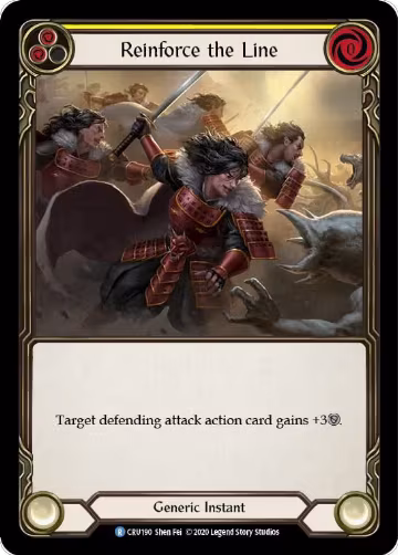 Reinforce the Line (Yellow) (CRU190), Crucible of War — Flesh & Blood card price