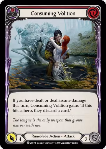 Consuming Volition (Red) (CRU148), Crucible of War — Flesh & Blood card price