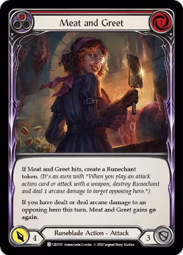 Meat and Greet (Red) (CRU151), Crucible of War — Flesh & Blood card price