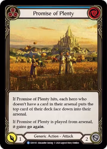 Promise of Plenty (Blue) (CRU185), Crucible of War — Flesh & Blood card price