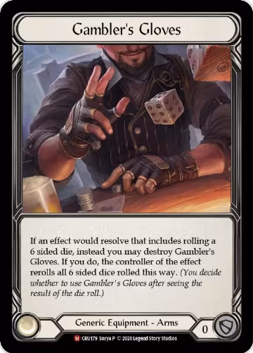 Gambler's Gloves (CRU179), Crucible of War — Flesh & Blood card price