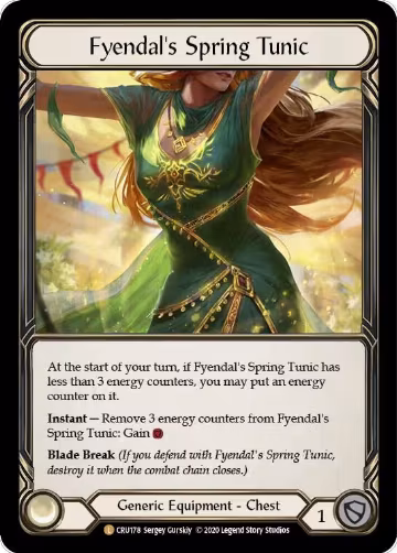 Fyendal's Spring Tunic (CRU178), Crucible of War — Flesh & Blood card price