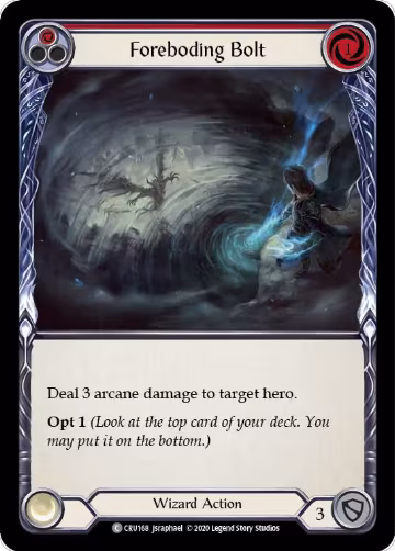 Foreboding Bolt (Red) (CRU168), Crucible of War — Flesh & Blood card price