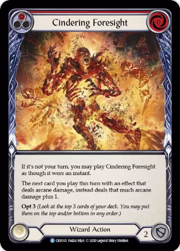 Cindering Foresight (Red) (CRU165), Crucible of War — Flesh & Blood card price