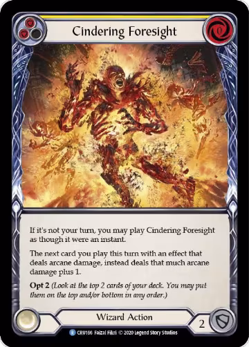 Cindering Foresight (Yellow) (CRU166), Crucible of War — Flesh & Blood card price