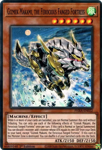Gizmek Makami, the Ferocious Fanged Fortress (PHRA-EN022), Phantom Rage — Yu-Gi-Oh! card price