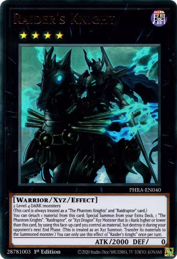 Raider's Knight (PHRA-EN040), Phantom Rage — Yu-Gi-Oh! card price