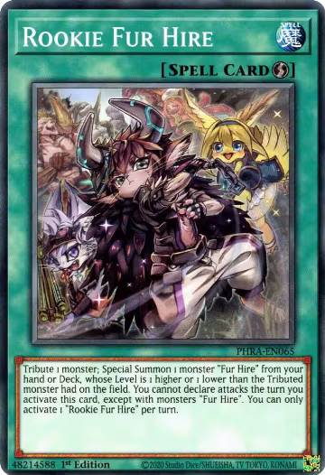 Rookie Fur Hire (PHRA-EN065), Phantom Rage — Yu-Gi-Oh! card price