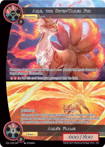 Arle, the Seven-Tailed Fox // Arle's Flame (EDL-020) — card price