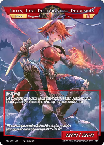 Lilias, Last Descendant of Dragonoids (EDL-031 RR/JR), The Epic of the Dragon Lord — Force of Will card price