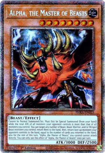 Alpha, the Master of Beasts (Starlight Rare) (PHRA-EN023) — card price