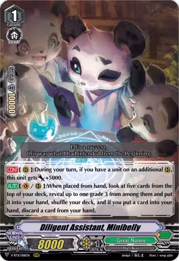 Diligent Assistant, Minibelly (V-BT11/016EN), V-BT11: Storm of the Blue Cavalry — Vanguard card price