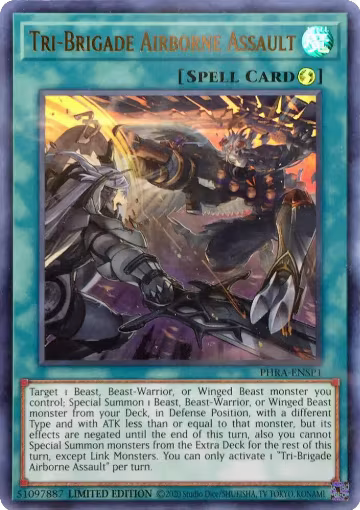 Tri-Brigade Airborne Assault (UR) (PHRA-ENSP1) (PHRA-ENSP1), Phantom Rage — Yu-Gi-Oh! card price