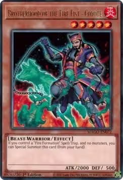 Brotherhood of the Fire Fist - Coyote (MAGO-EN072), Maximum Gold — Yu-Gi-Oh! card price