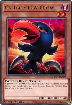Caligo Claw Crow (MAGO-EN102), Maximum Gold — Yu-Gi-Oh! card price