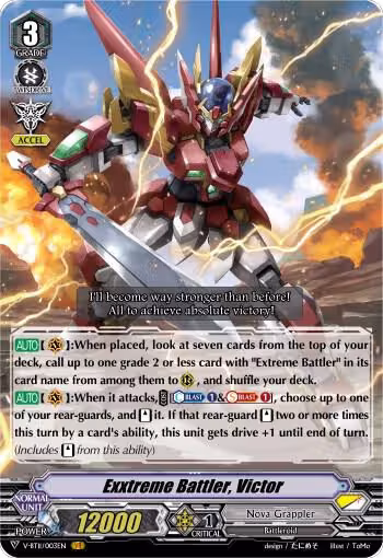 Exxtreme Battler, Victor (V-BT11/003EN), V-BT11: Storm of the Blue Cavalry — Vanguard card price