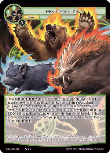 Monstrous Rush (EDL-066), The Epic of the Dragon Lord — Force of Will card price