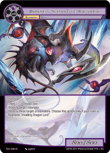 Darkness Servant of Ragnarok (EDL-080), The Epic of the Dragon Lord — Force of Will card price