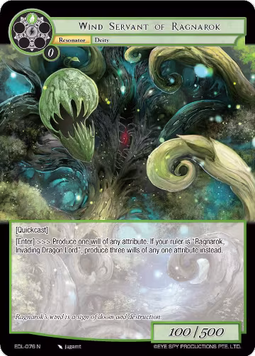 Wind Servant of Ragnarok (EDL-076), The Epic of the Dragon Lord — Force of Will card price