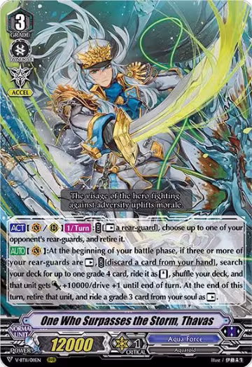 One Who Surpasses the Storm, Thavas (V-BT11/011EN), V-BT11: Storm of the Blue Cavalry — Vanguard card price