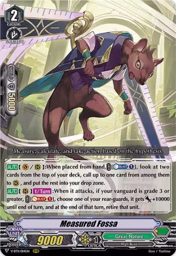 Measured Fossa (V-BT11/014EN), V-BT11: Storm of the Blue Cavalry — Vanguard card price