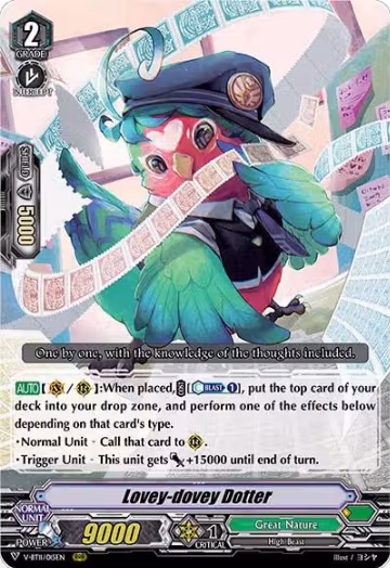 Lovey-dovey Dotter (V-BT11/015EN), V-BT11: Storm of the Blue Cavalry — Vanguard card price