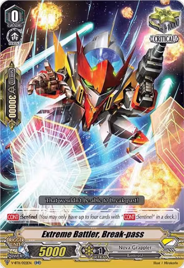 Extreme Battler, Break-pass (V-BT11/022EN), V-BT11: Storm of the Blue Cavalry — Vanguard card price