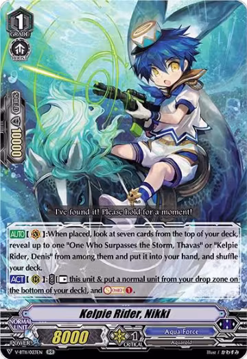 Kelpie Rider, Nikki (V-BT11/023EN), V-BT11: Storm of the Blue Cavalry — Vanguard card price