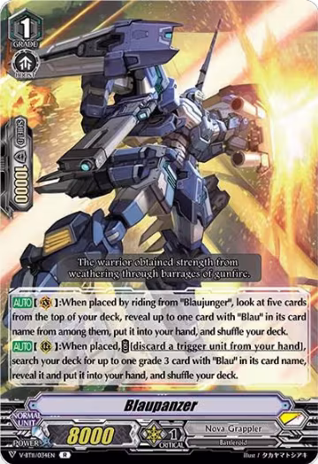 Blaupanzer (V-BT11/034EN), V-BT11: Storm of the Blue Cavalry — Vanguard card price