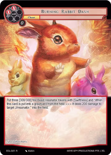 Burning Rabbit Dash (EDL-021), The Epic of the Dragon Lord — Force of Will card price
