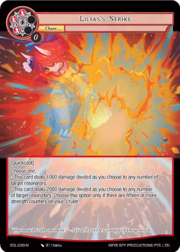 Lilias's Strike (EDL-033), The Epic of the Dragon Lord — Force of Will card price