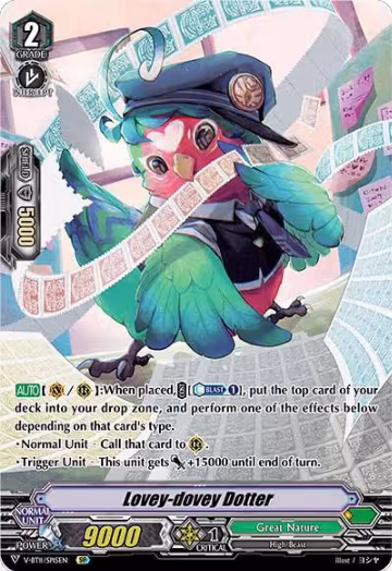 Lovey-dovey Dotter (SP) (V-BT11/SP15EN), V-BT11: Storm of the Blue Cavalry — Vanguard card price