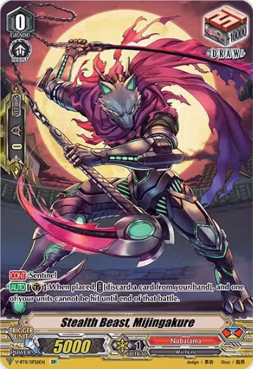 Stealth Beast, Mijingakure (SP) (V-BT11/SP26EN), V-BT11: Storm of the Blue Cavalry — Vanguard card price