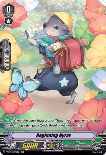 Beginning Hyrax (SP) (V-BT11/SP35EN), V-BT11: Storm of the Blue Cavalry — Vanguard card price
