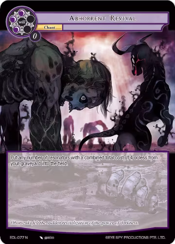 Abhorrent Revival (EDL-077), The Epic of the Dragon Lord — Force of Will card price