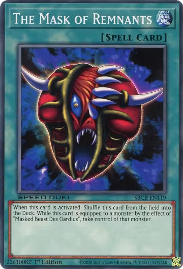 The Mask of Remnants (SBCB-EN119), Speed Duel: Battle City Box — Yu-Gi-Oh! card price