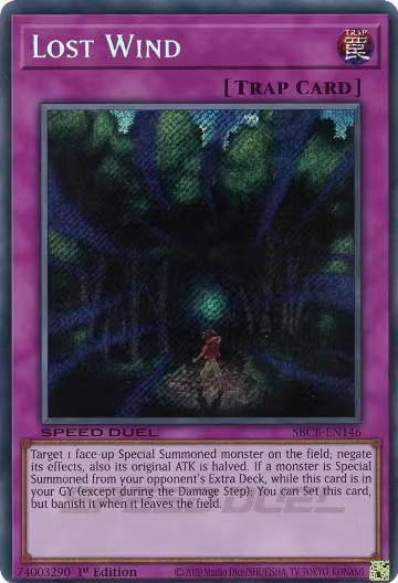 Lost Wind (Secret) (SBCB-EN146), Speed Duel: Battle City Box — Yu-Gi-Oh! card price