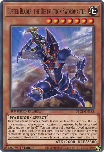 Buster Blader, the Destruction Swordmaster (SBCB-EN182), Speed Duel: Battle City Box — Yu-Gi-Oh! card price