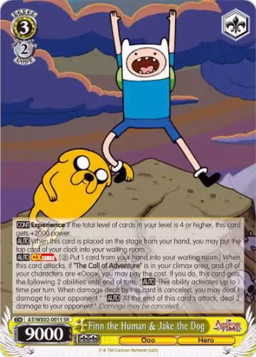 Finn the Human & Jake the Dog (SR) (AT/WX02-001S SR), Adventure Time — Weiß Schwarz card price