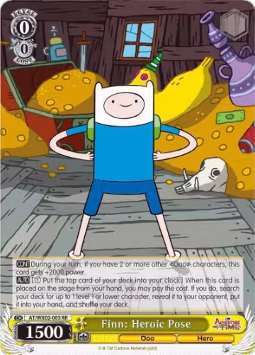Finn: Heroic Pose (AT/WX02-003 RR), Adventure Time — Weiß Schwarz card price